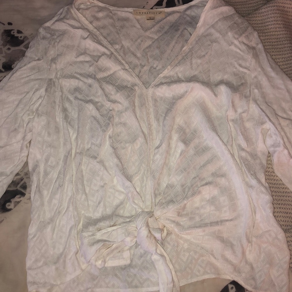 Bell Sleeve Tie Top
